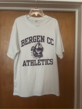 C2 Sport Bergen Community College Women’s White Crewneck Short Sleeve T-Shirt